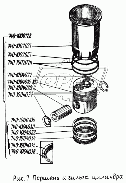 Поршень и гильза цилиндра
