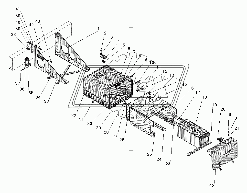 Установка аккумуляторных батарей