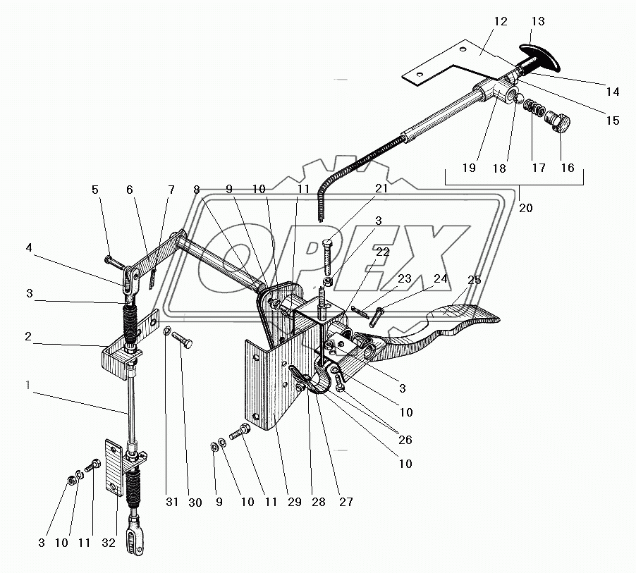 Привод акселератора