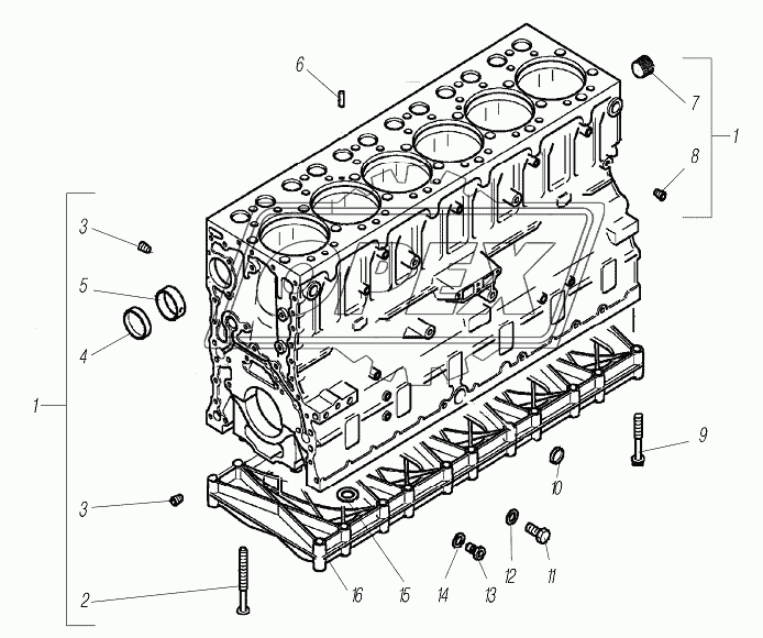 Блок цилиндров двигателя