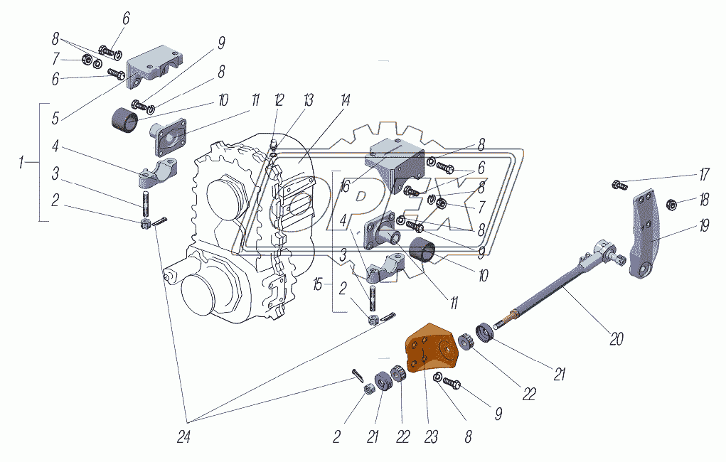 Установка раздаточной коробки