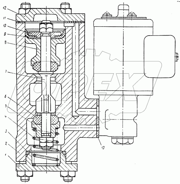 Электропневматический распределитель 3/4" одноклапанный с одним соленоидом