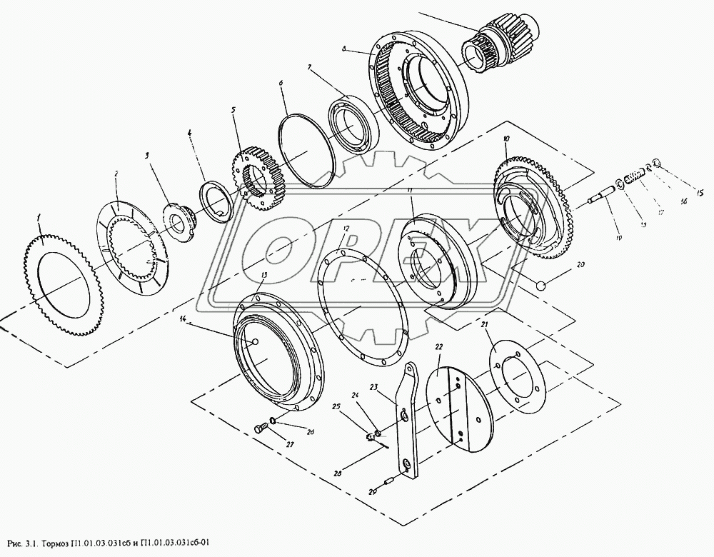 Тормоз П1.01.03.031сб (01)