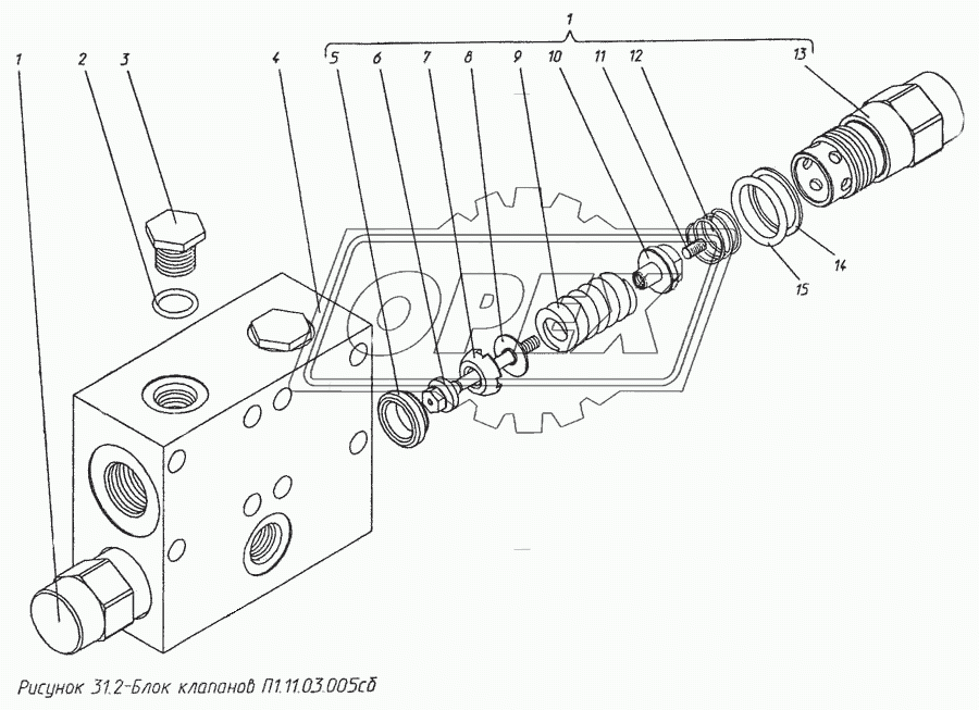 Блок клапанов П1.11.03.005сб