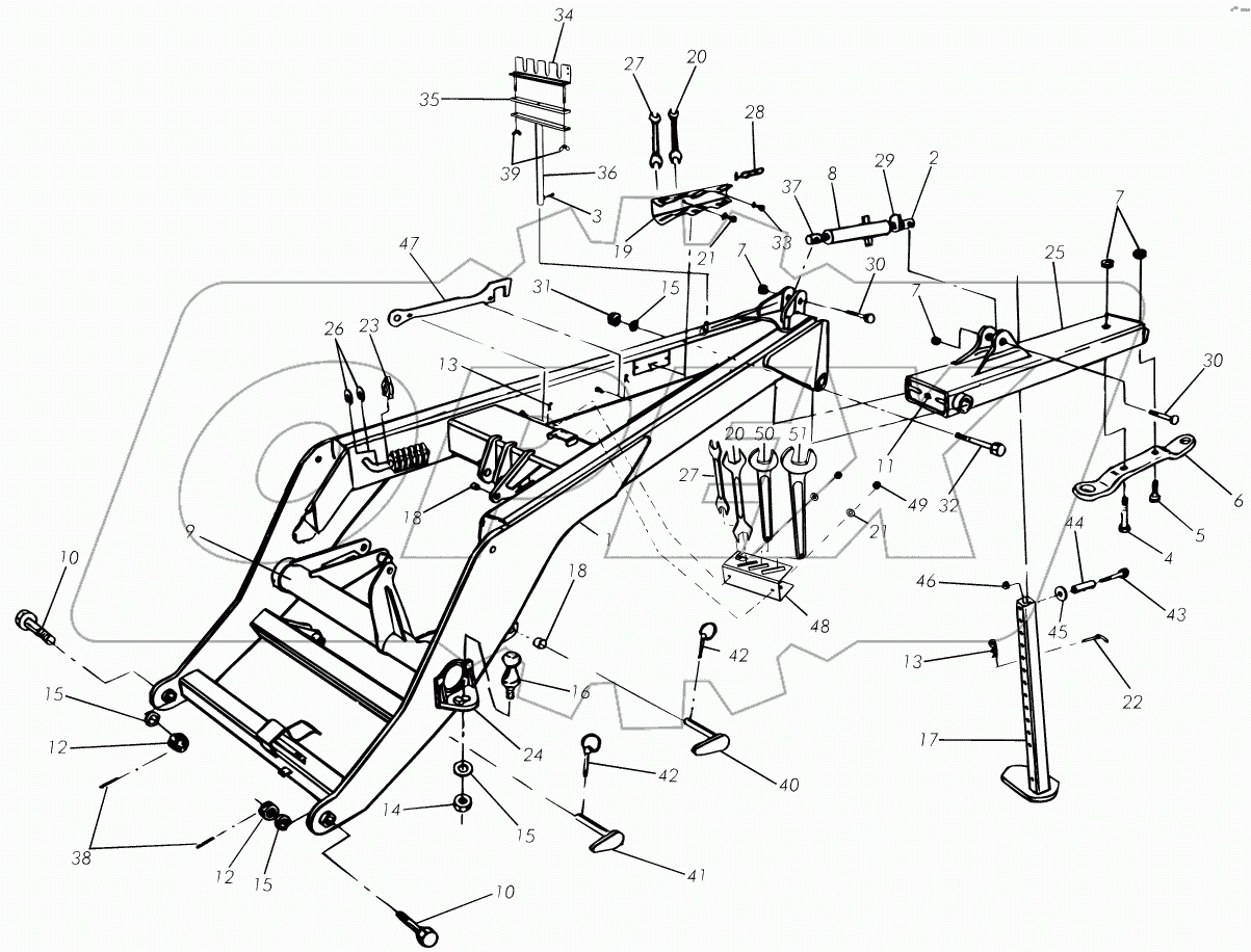 Drawbar CR 650-820, 3210-