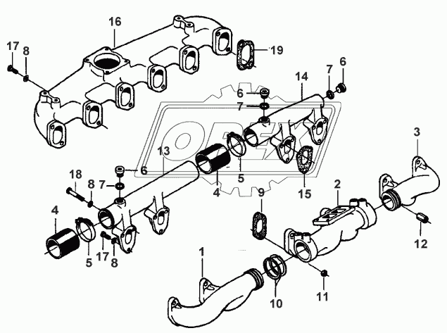 TURBOCHARGER-INLET AND EXHAUST MANIFOLD