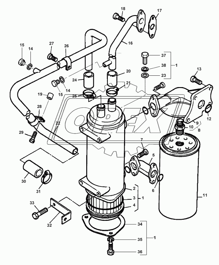 LUBRICATING OIL COOLER
