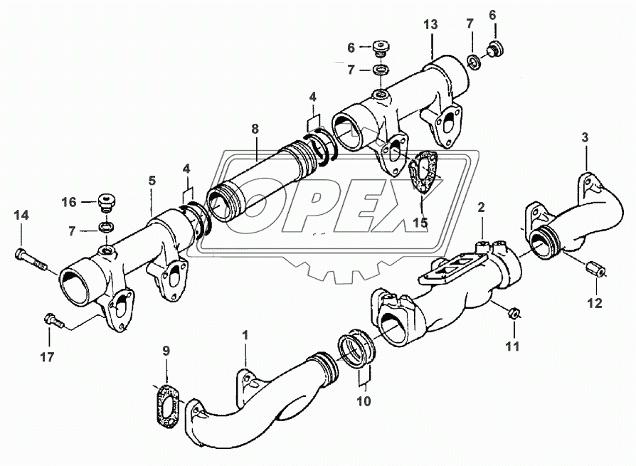 TURBOCHARGER-INLET AND EXHAUST MANIFOLD 2