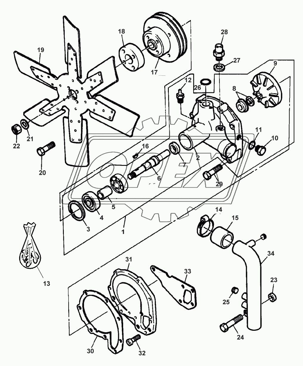 WATER PUMP - UP TO NO A 1587