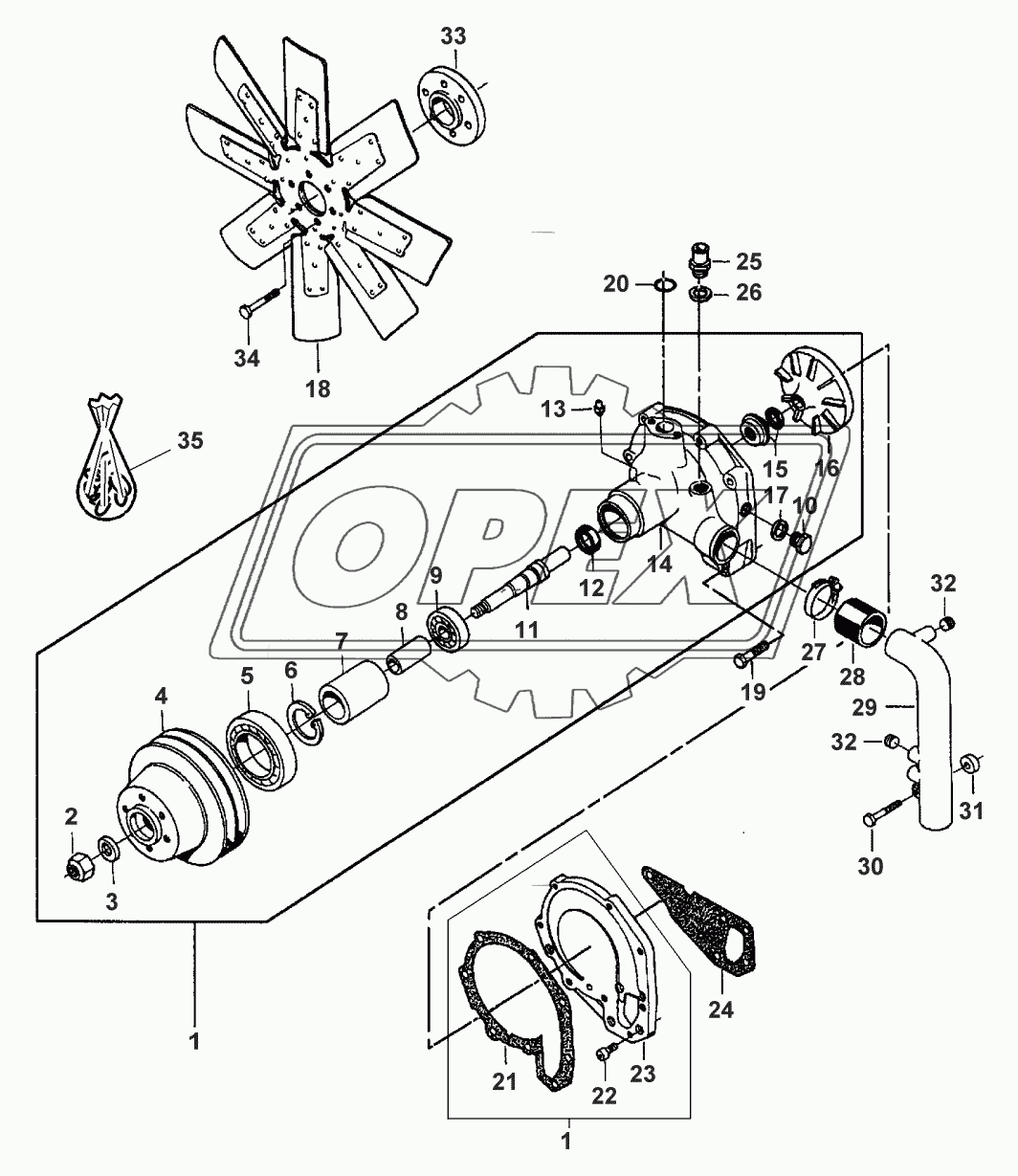 WATER PUMP - FROM NO A 1588