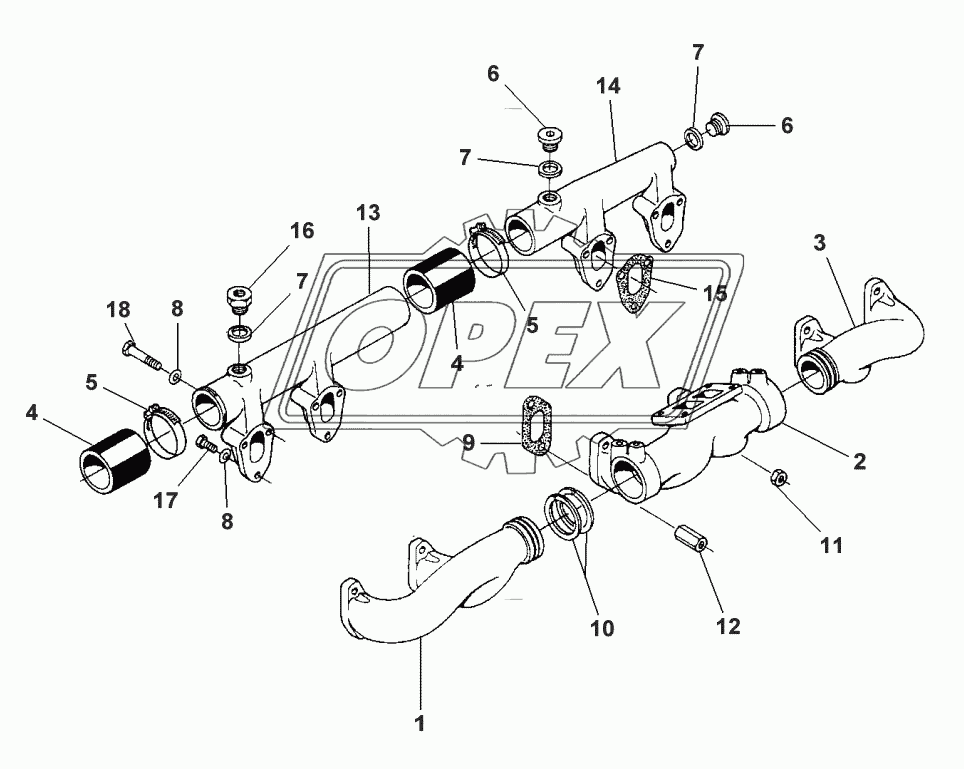 TURBOCHARGER-INLET AND EXHAUST MANIFOLD