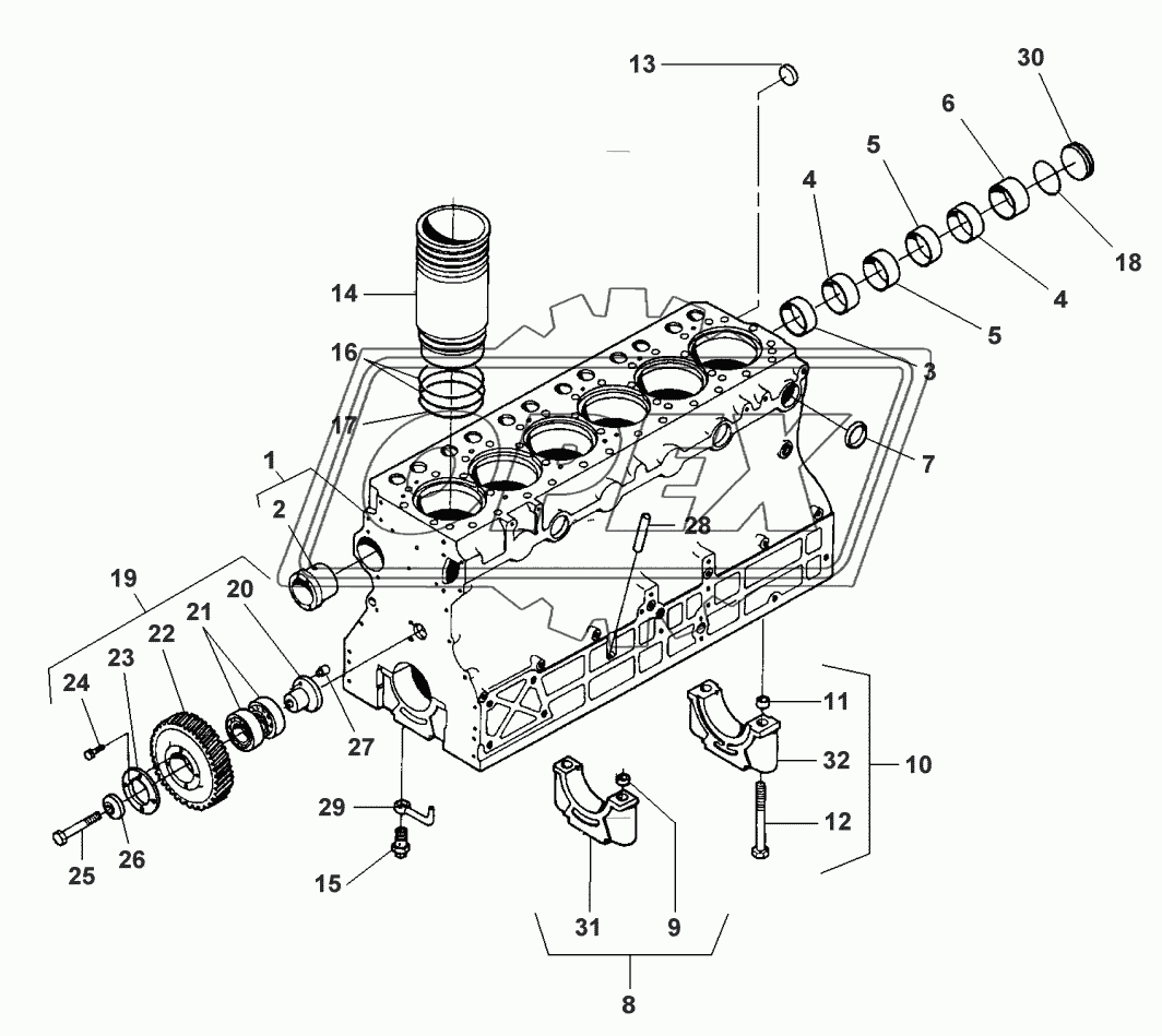 CYLINDER BLOCK - FROM NO A 2440