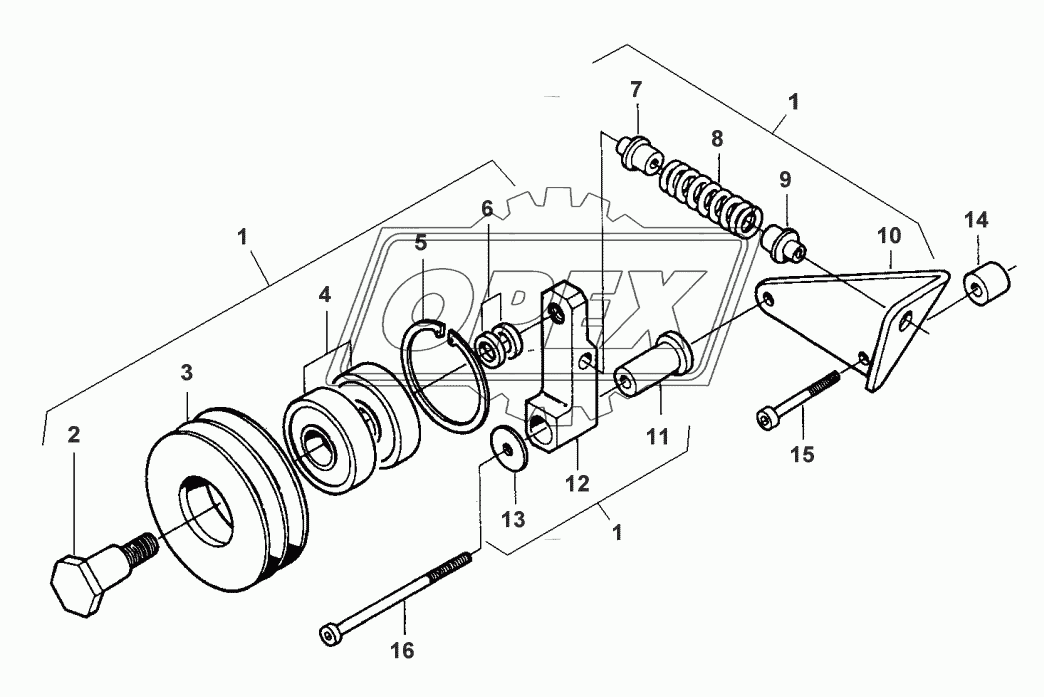 BELT TENSIONER - FROM NO D 5222