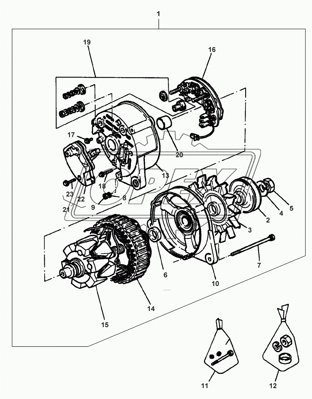 ALTERNATOR - FROM NO D 6826