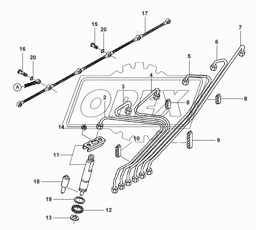 FUEL PIPINGS - ONLY FOR MF7250