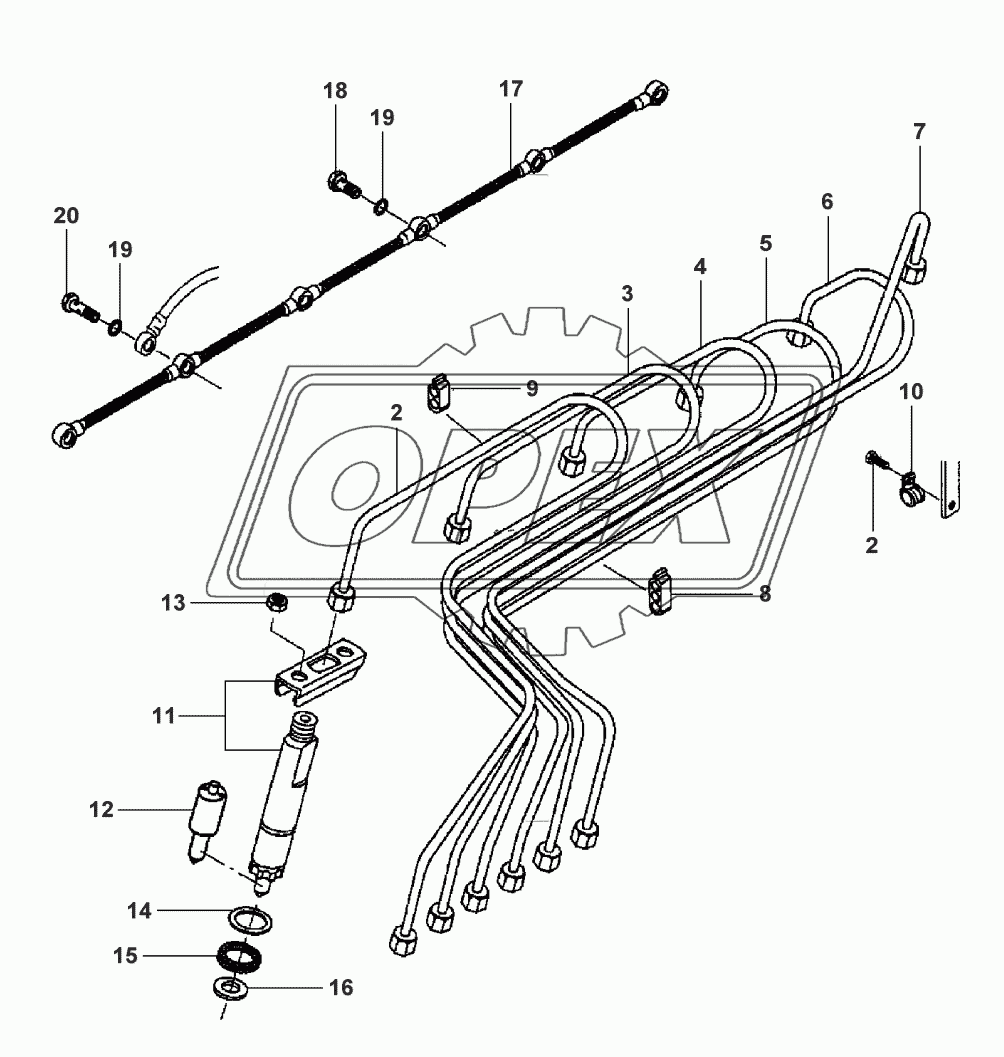 FUEL PIPINGS - ONLY FOR MF7252