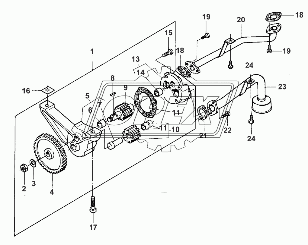 LUBRICATING OIL PUMP - UP TO NO H 6737