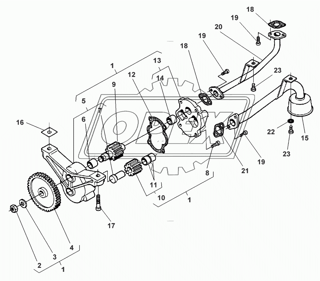 LUBRICATING OIL PUMP - FROM NO H 6738