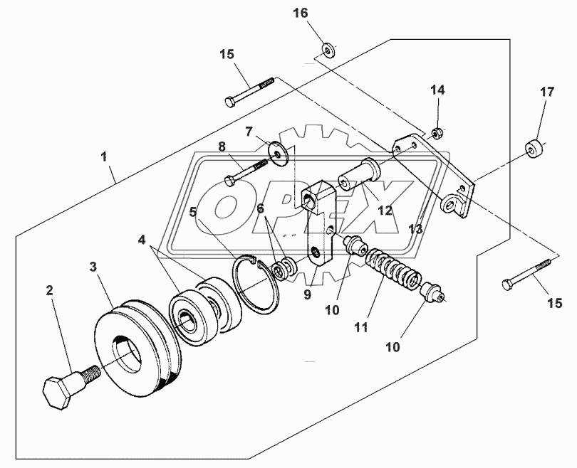 BELT TENSIONER - FROM NO C 6801 UP TO NO F 6175
