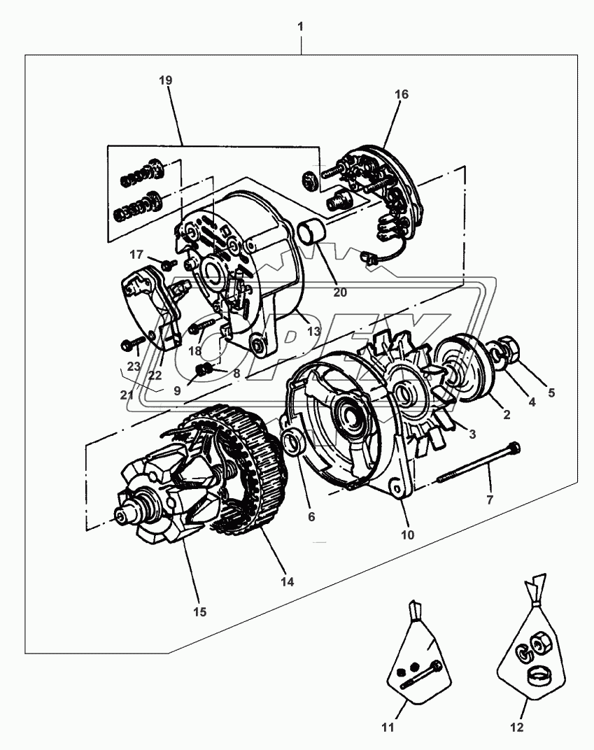 ALTERNATOR - LUCAS A127 - 45 AMP