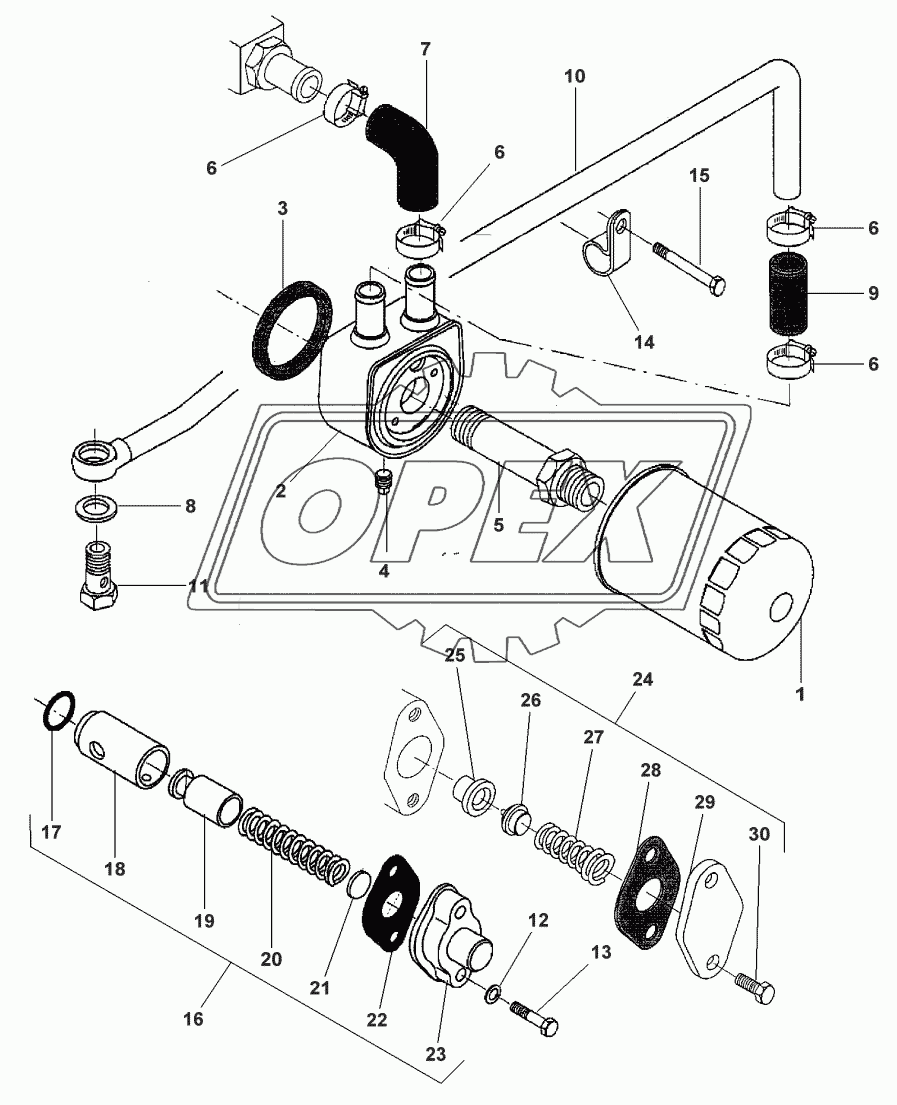 LUBRICATING OIL COOLER