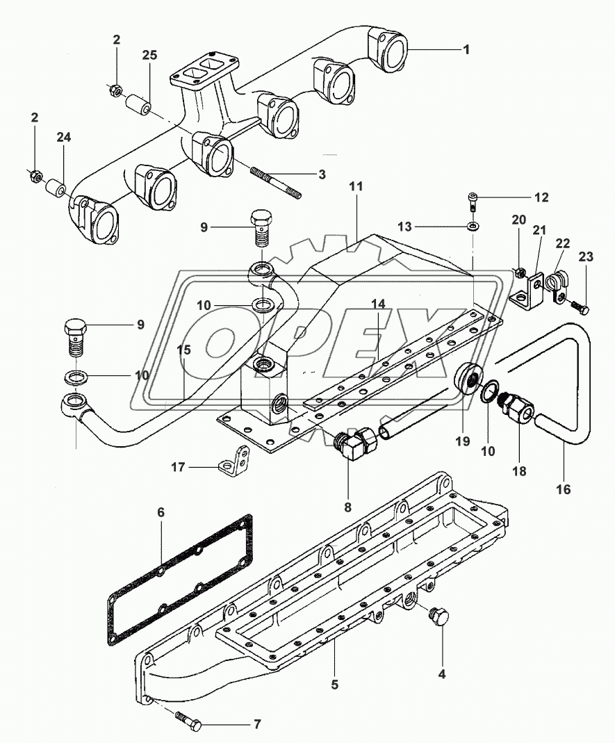 TURBOCHARGER-INLET AND EXHAUST MANIFOLD