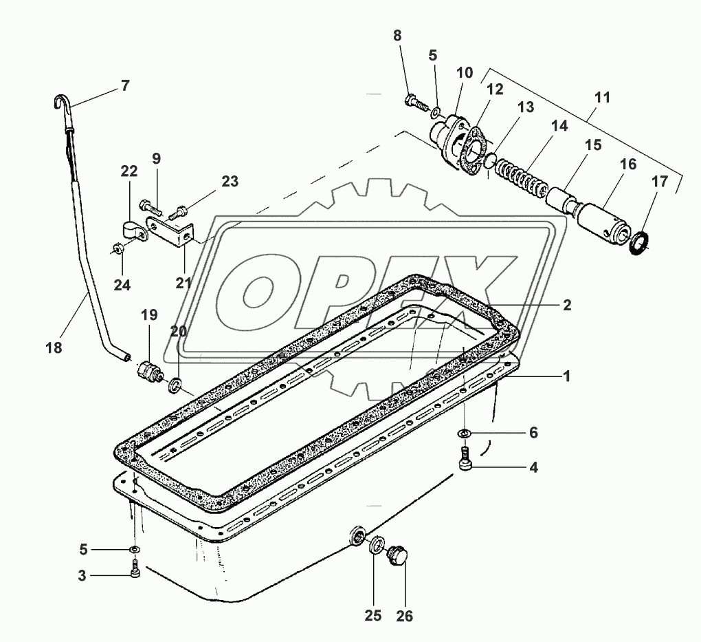 LUBRICATING OIL SUMP - UP TO SERIAL J 15891