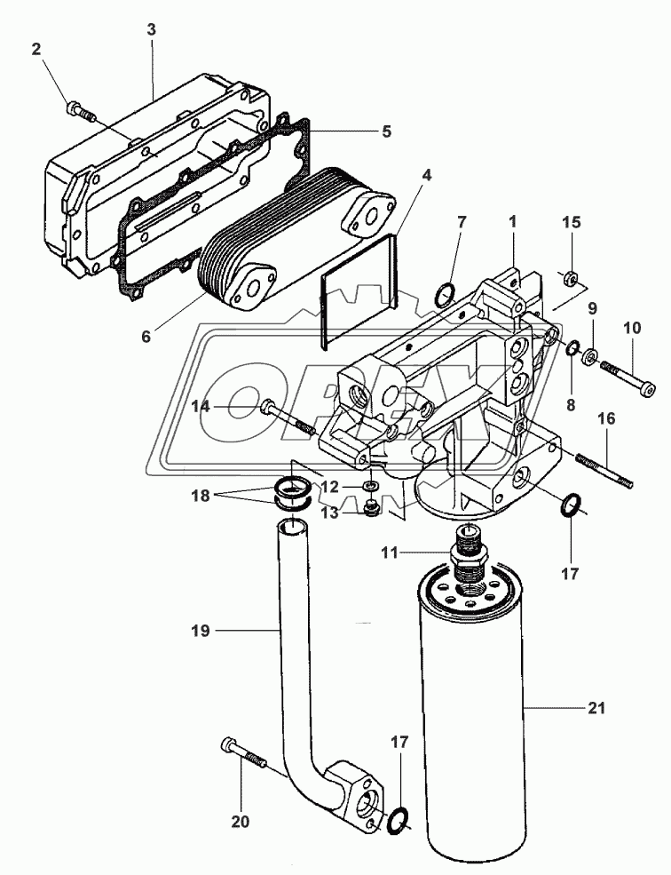 LUBRICATING OIL COOLER