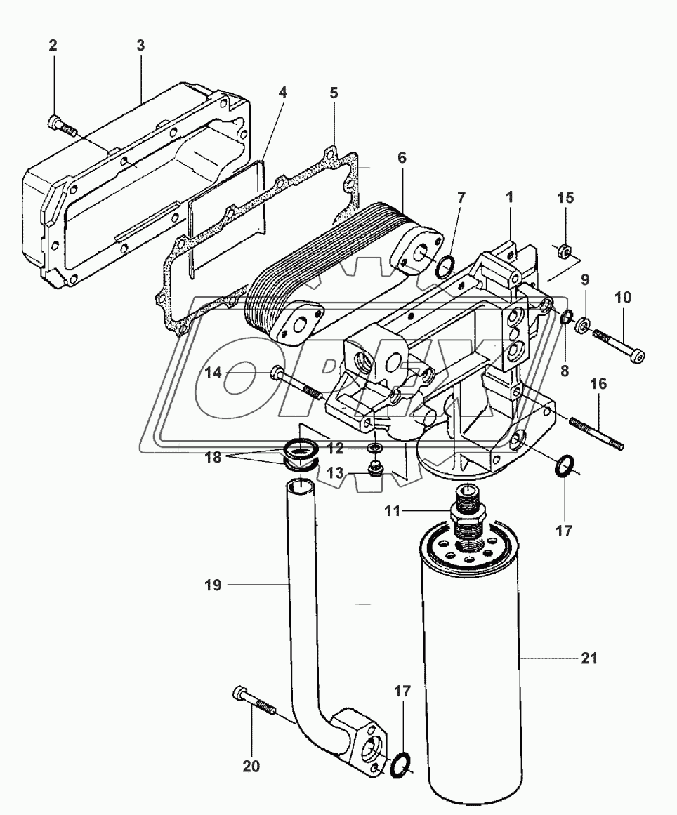 LUBRICATING OIL COOLER