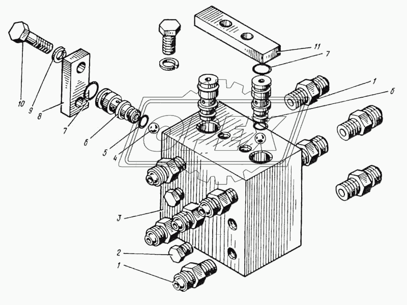 Блок клапанов 1
