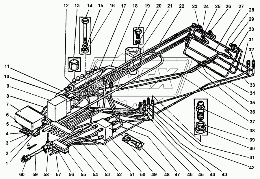 ЭО-5225.04.17.000 Трубопроводы управления (лист 1)