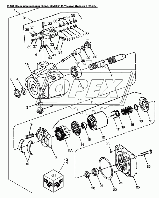 05A04 Насос поршневой в сборе