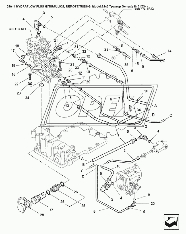 05A11 HYDRAFLOW PLUS HYDRAULICS, REMOTE TUBING