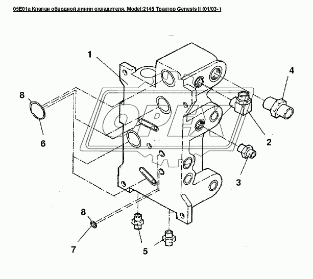 05E01a Клапан обводной линии охладителя