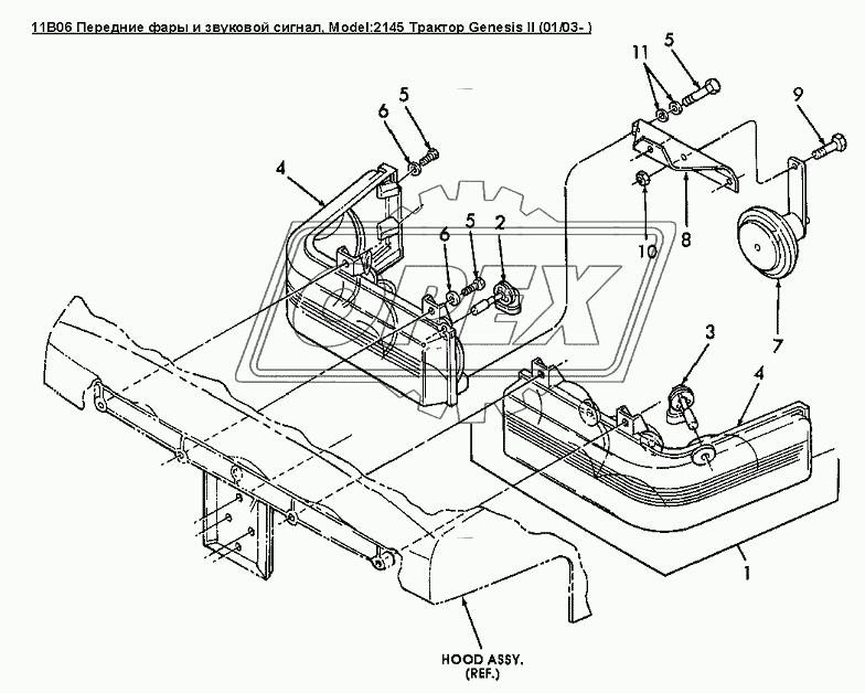 11B06 Передние фары и звуковой сигнал