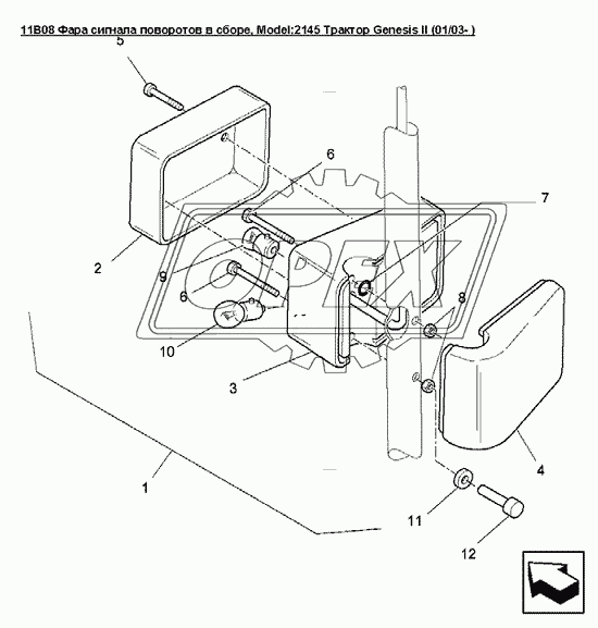 11B08 Фара сигнала поворотов в сборе
