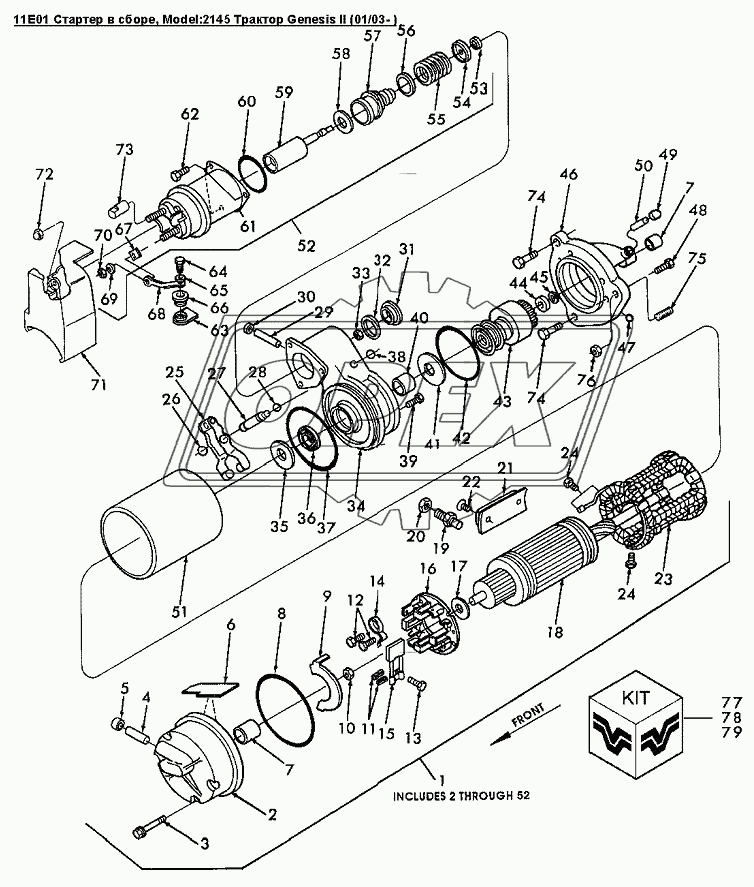 11E01 Стартер в сборе