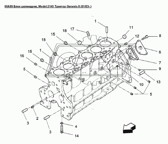 06A09 Блок цилиндров