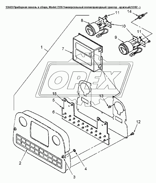 12A03 Приборная панель в сборе