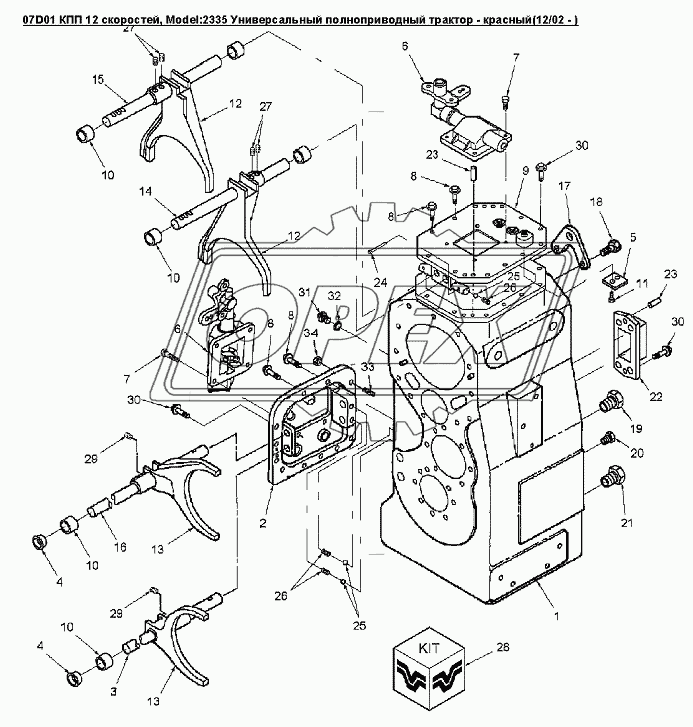 07D01 КПП 12 скоростей