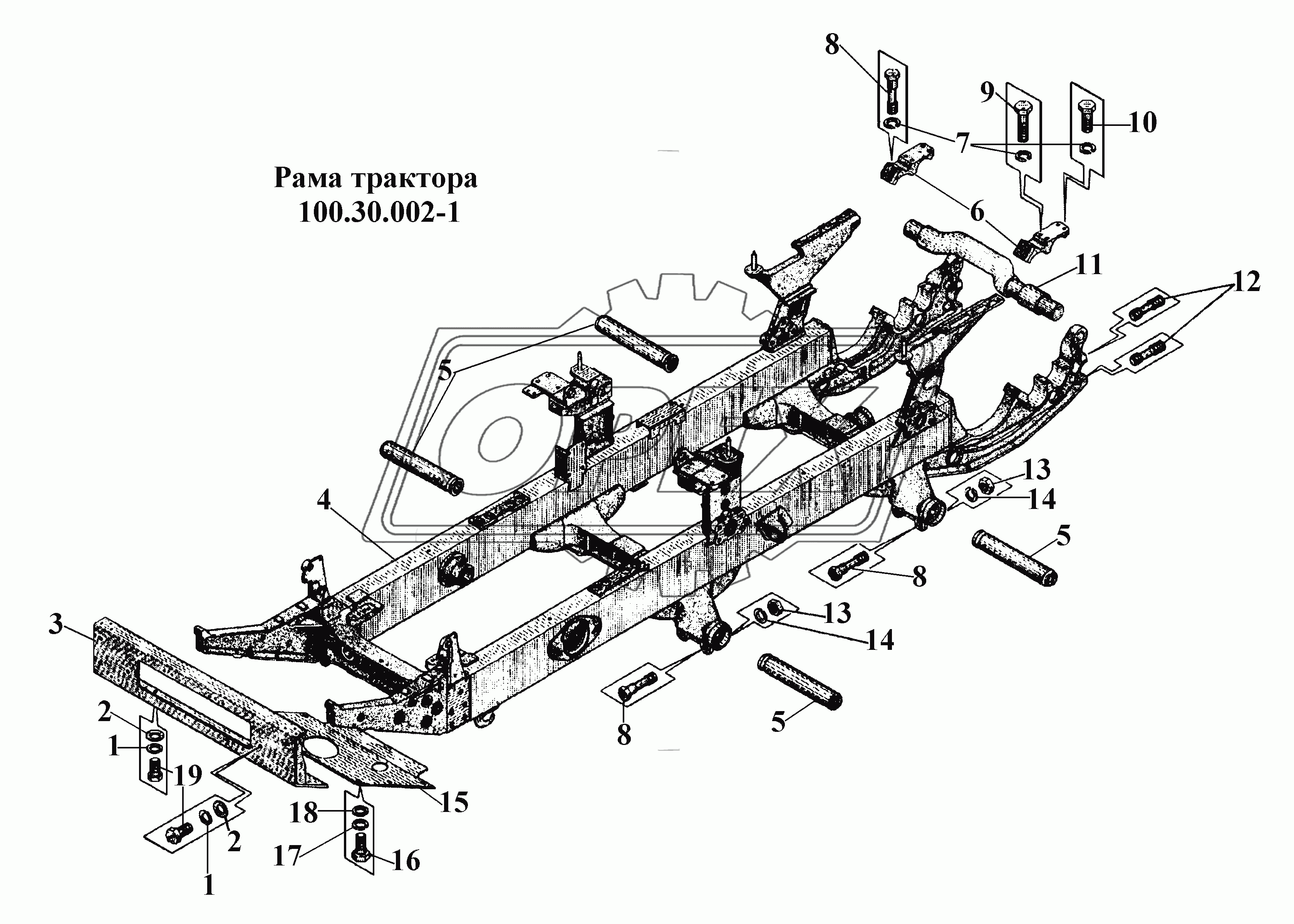 Рама трактора 100.30.002-1