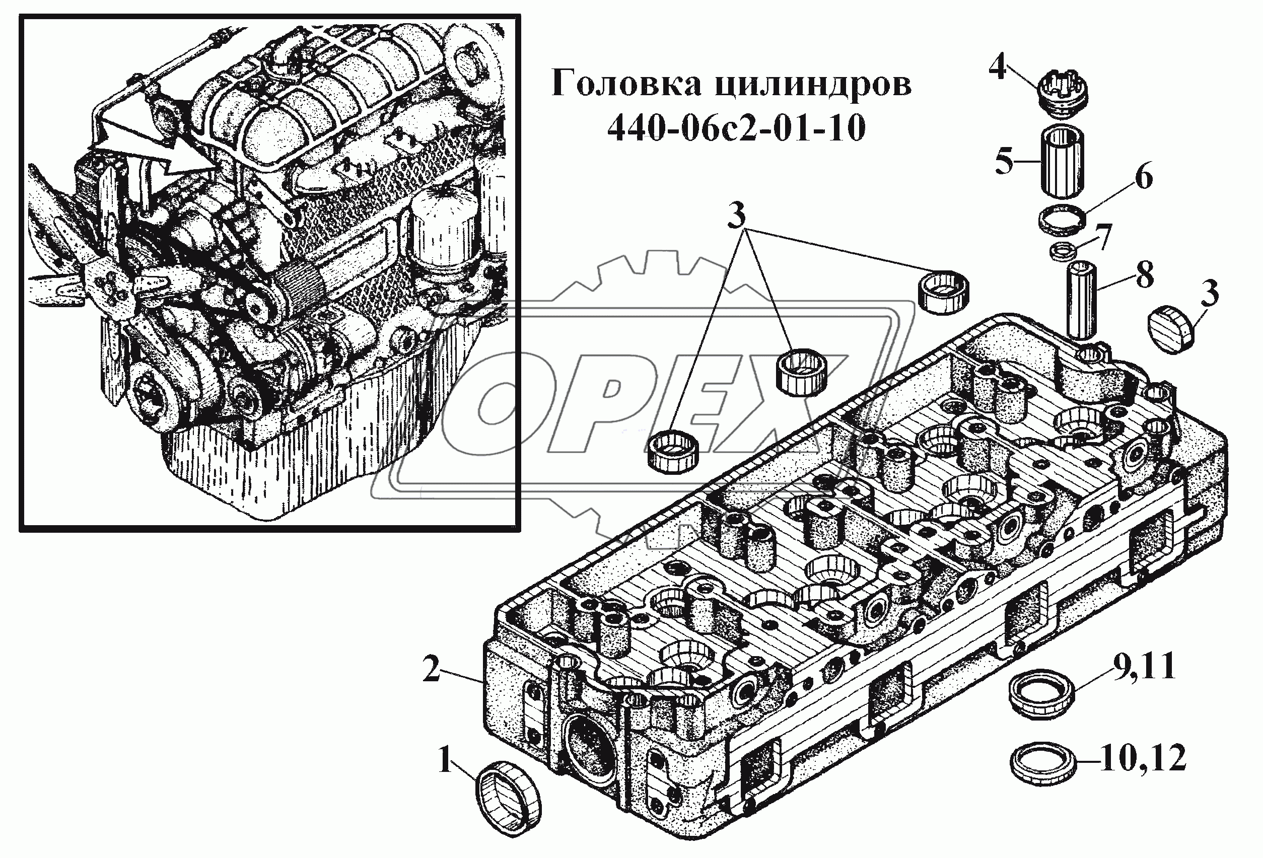 Головка цилиндров 440-06с2-01-10