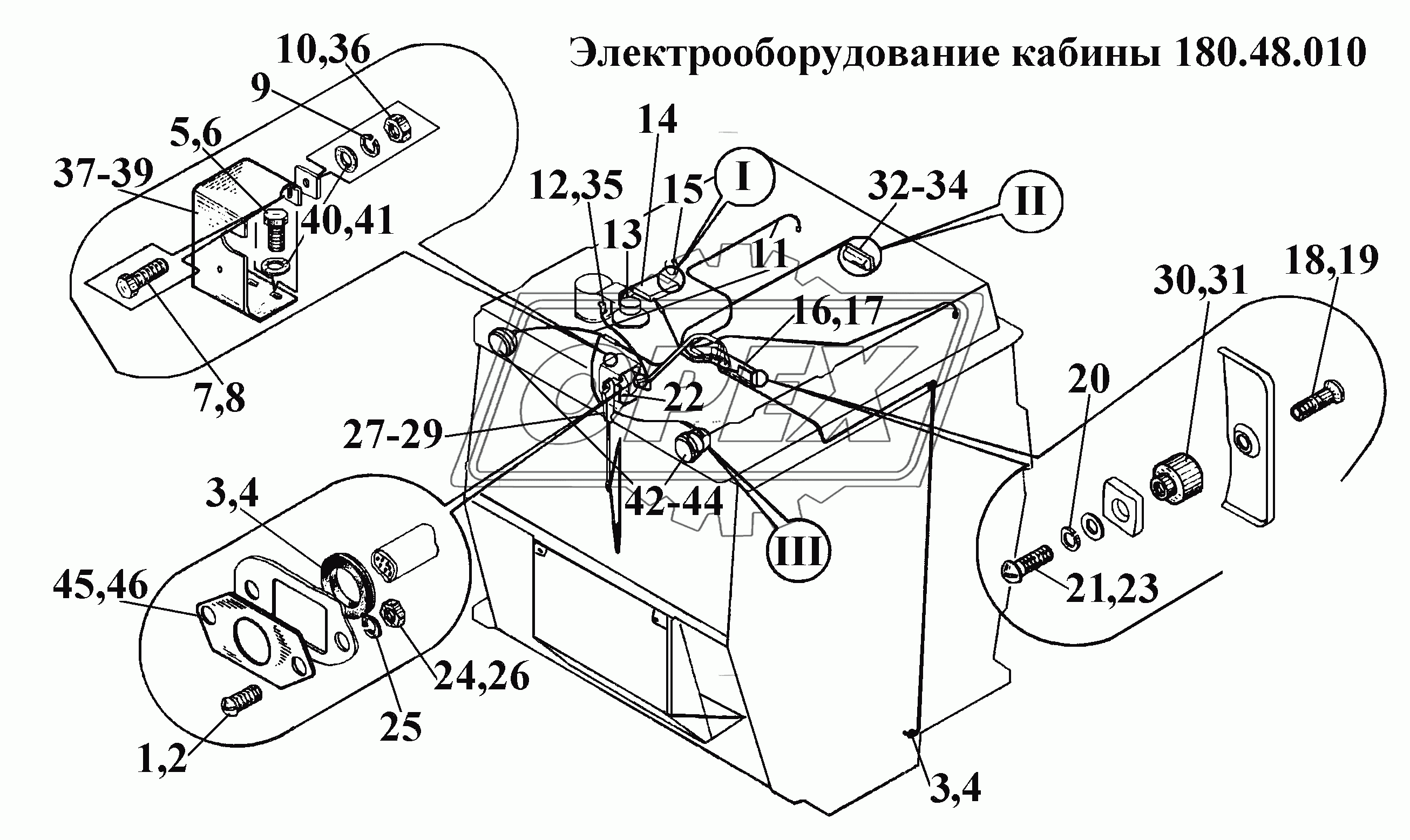 Электрооборудование кабины 180.48.010 (1)