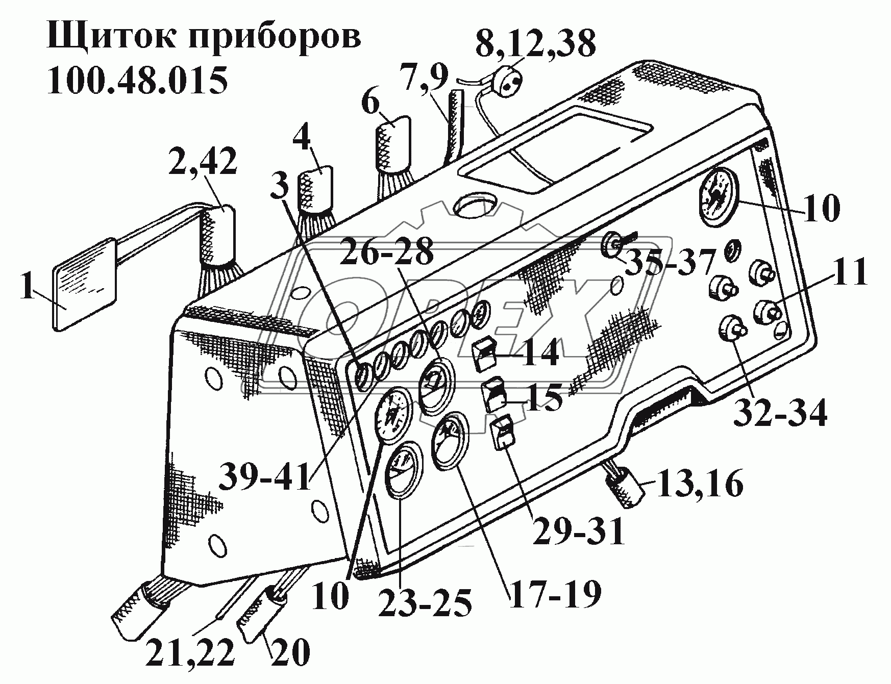 Щиток приборов 100.48.015
