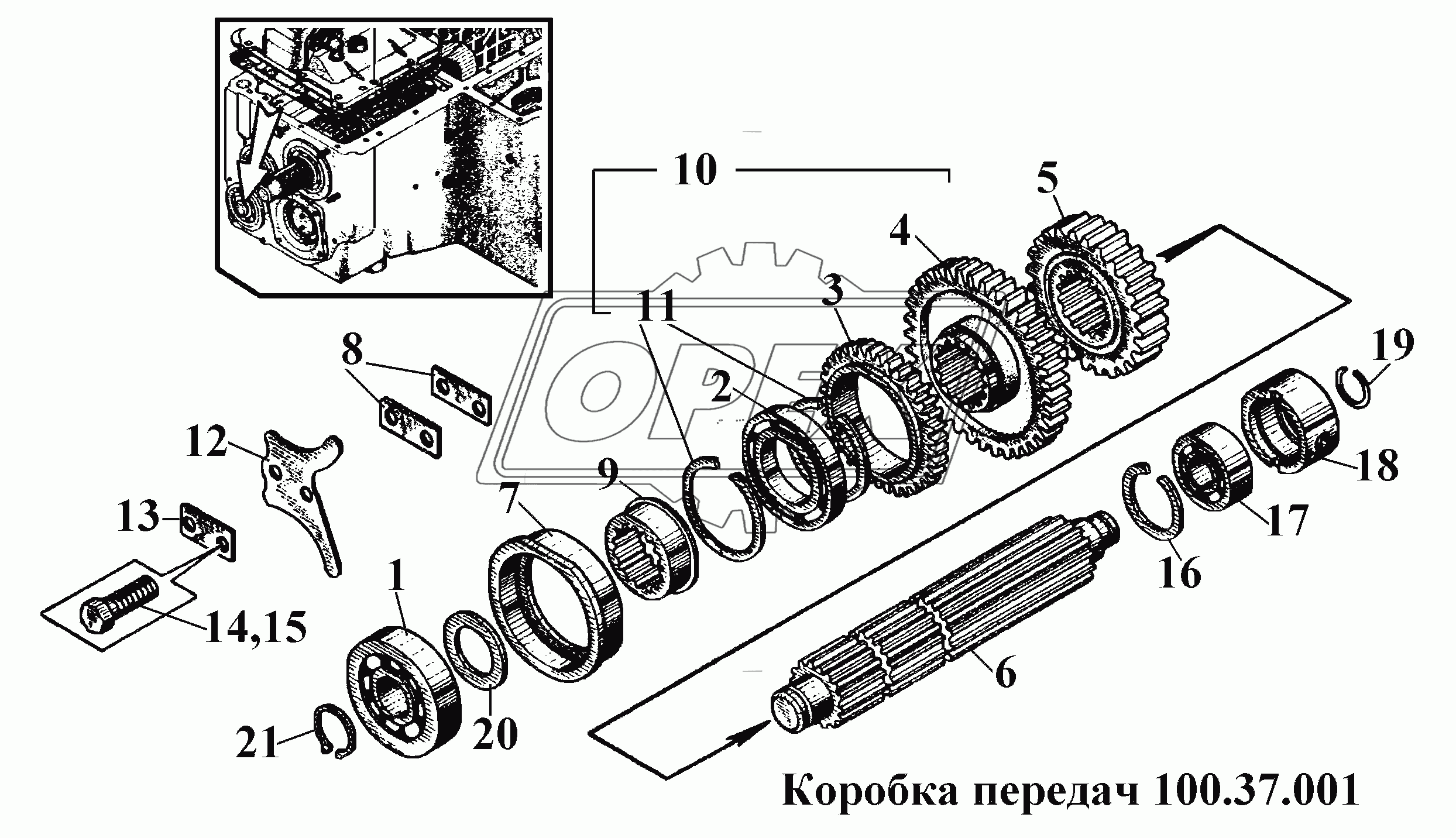 Коробка передач 100.37.001 (5)