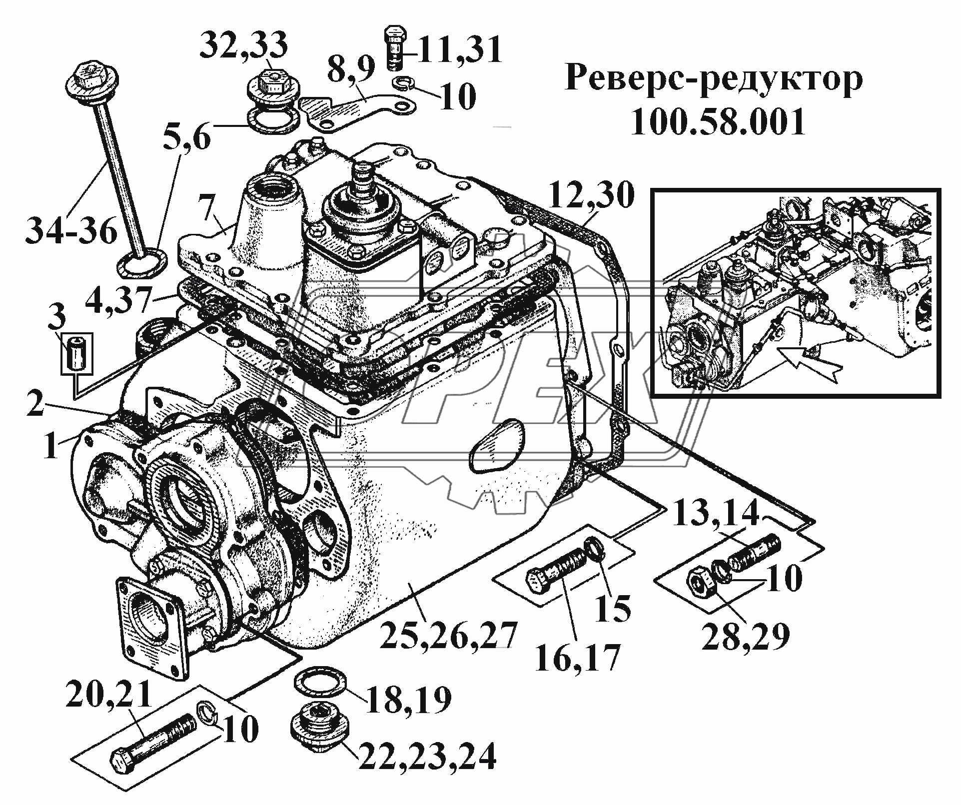 Реверс-редуктор 100.58.001 (1)