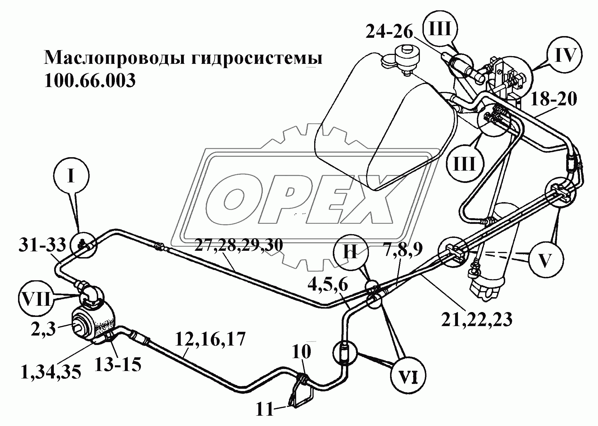 Маслопроводы гидросистемы 100.66.003 (1)