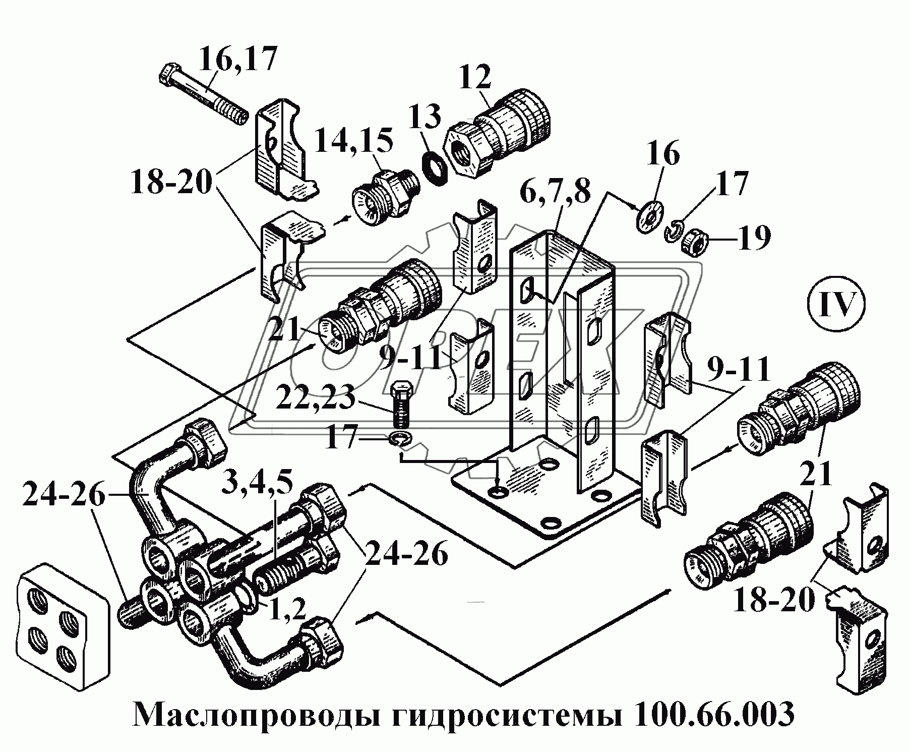 Маслопроводы гидросистемы 100.66.003 (3)