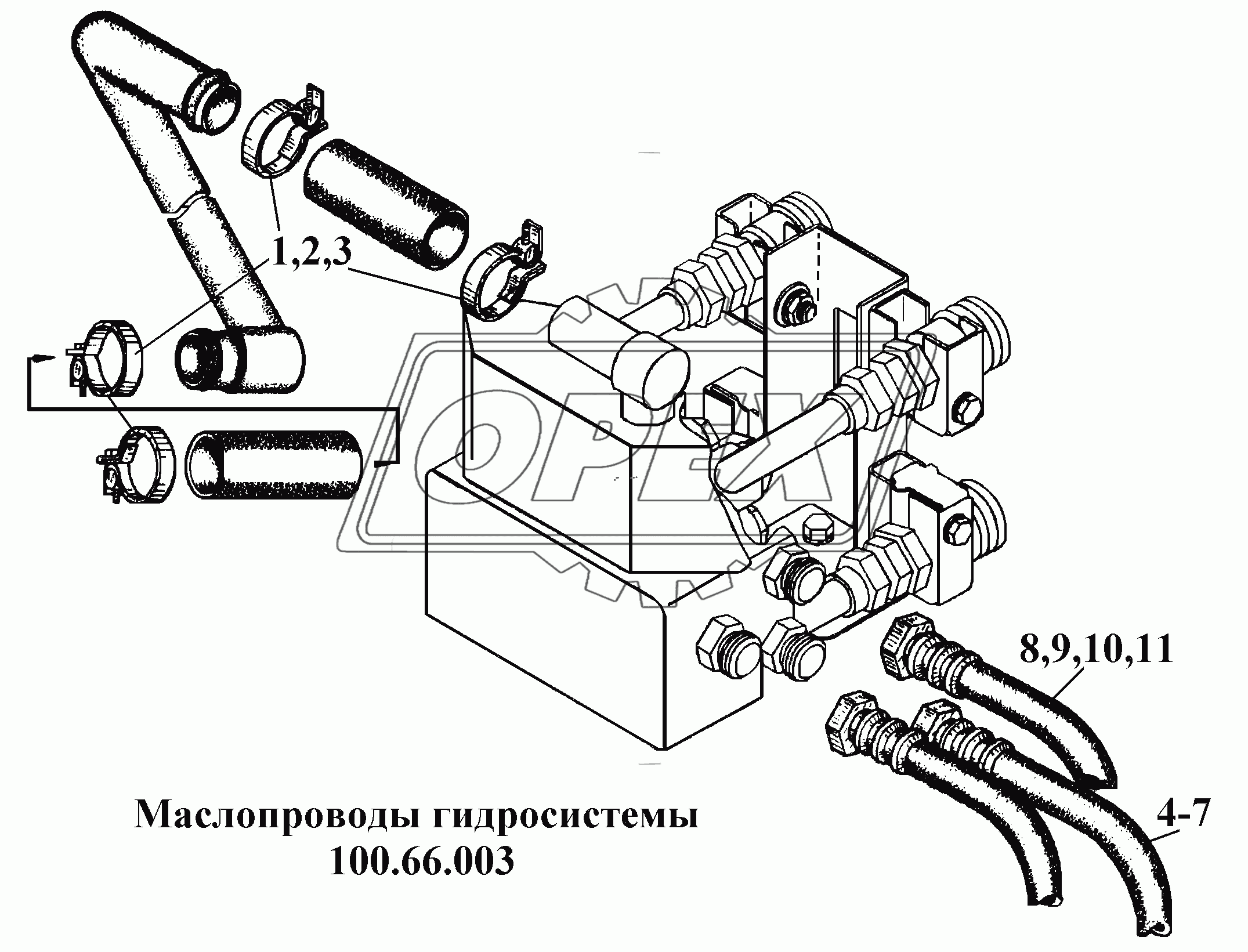 Маслопроводы гидросистемы 100.66.003 (4)