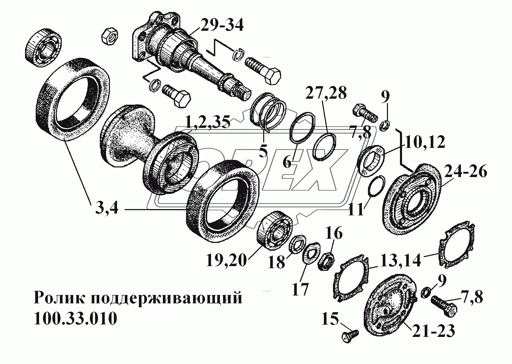 Ролик поддерживающий 100.33.010